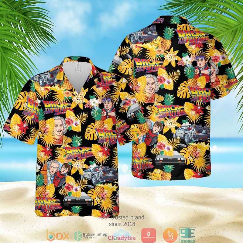 Back to the Future Pineapple Black Hawaian Summer Outfit 1 Back to the Future Pineapple Black Hawaian Summer Outfit