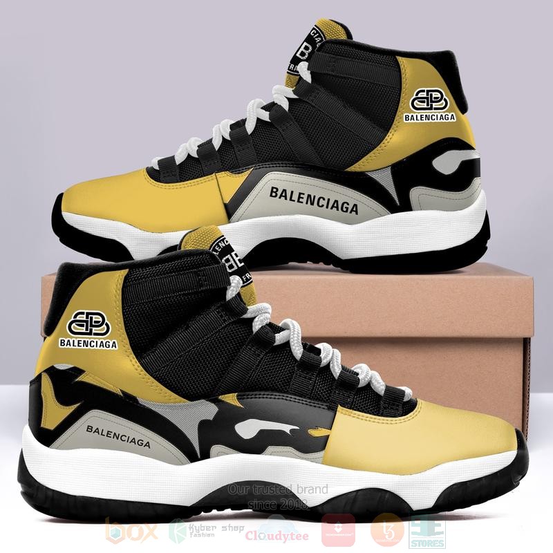 Balenciaga Yellow Air Jordan 11 Shoes