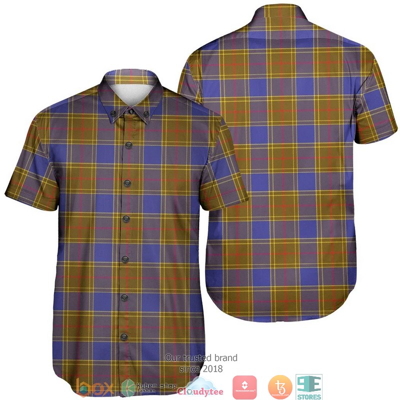 Balfour Modern Tartan Short Sleeve Hawaiian Shirt 1 Balfour Modern Tartan Short Sleeve Hawaiian Shirt