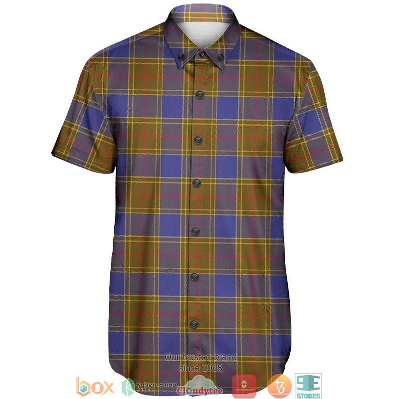 Balfour Modern Tartan Short Sleeve Hawaiian Shirt 2 Balfour Modern Tartan Short Sleeve Hawaiian Shirt 1