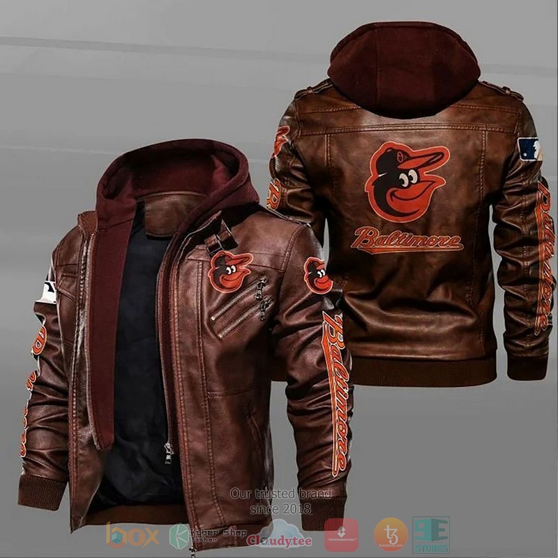 BEST MLB Baltimore Orioles Leather Jacket 2 Baltimore Orioles MLB Leather Jacket 1