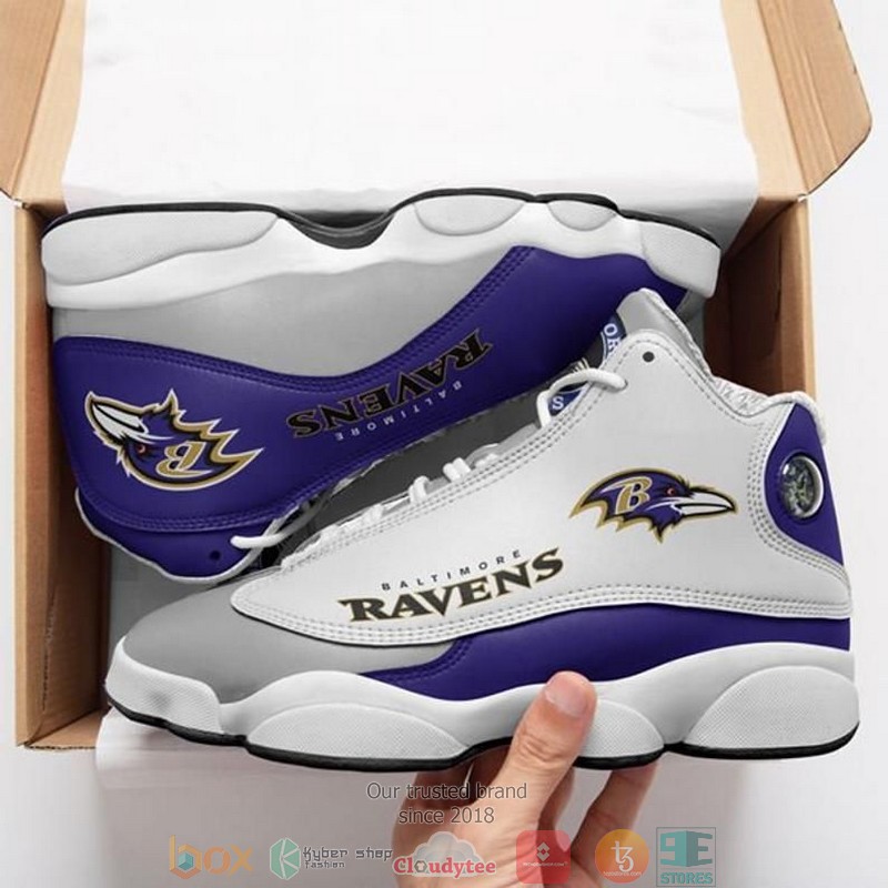 Baltimore Ravens NFL big logo Football Team 117 Air Jordan 13 Sneaker Shoes
