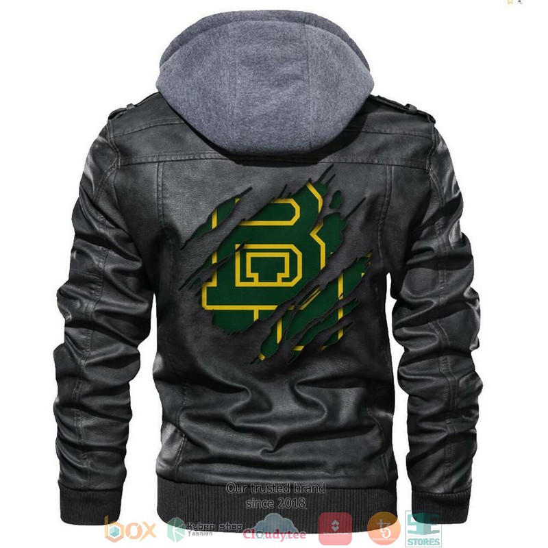 Baylor Bears NCAA Black Leather Jacket