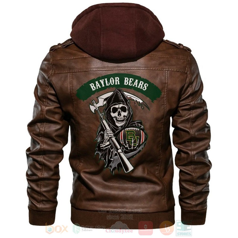 Baylor Bears NCAA Football Sons of Anarchy Brown Motorcycle Leather Jacket