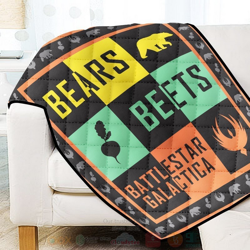 BEST Bears Beets Battlestar Galactica Quilted Fabric 3 Bears Beets Battlestar Galactica Quilt 1 2