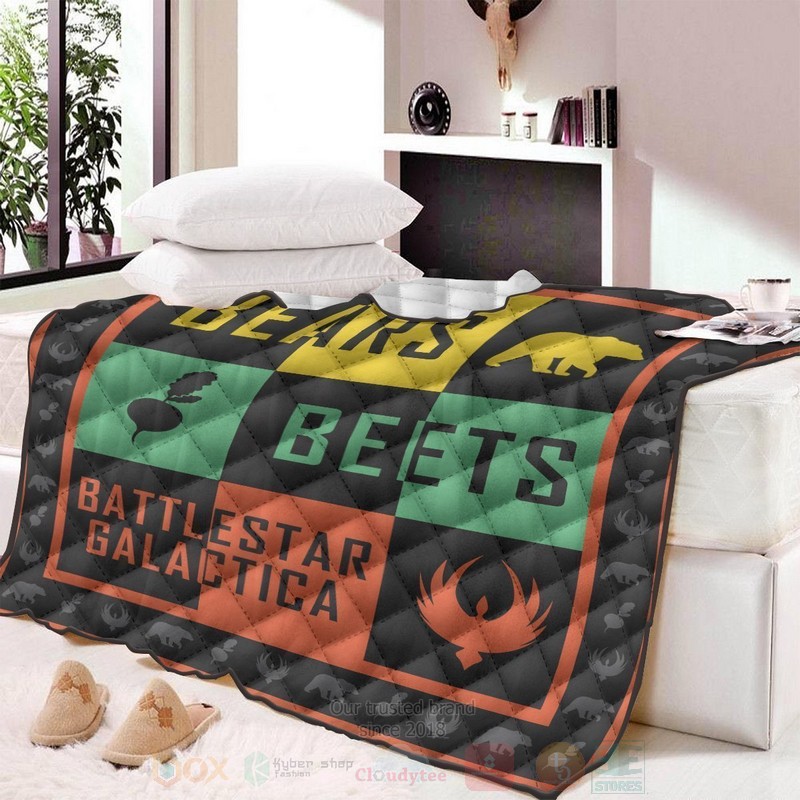 BEST Bears Beets Battlestar Galactica Quilted Fabric 5 Bears Beets Battlestar Galactica Quilt 1 2 3 4