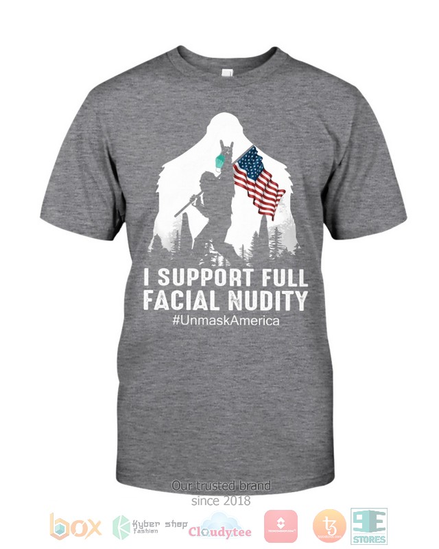 Bigfoot I Support Full Facial Nudity Shirt Hoodie