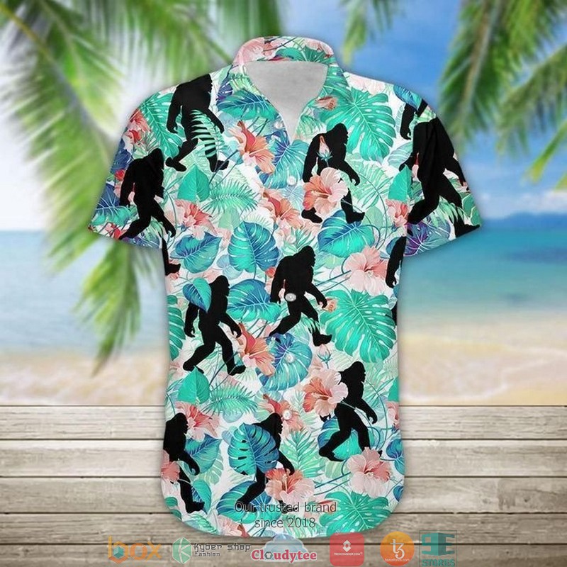 Bigfoot Tropical Short Sleeve Hawaiian Shirt 3 Bigfoot Tropical Short Sleeve Hawaiian Shirt