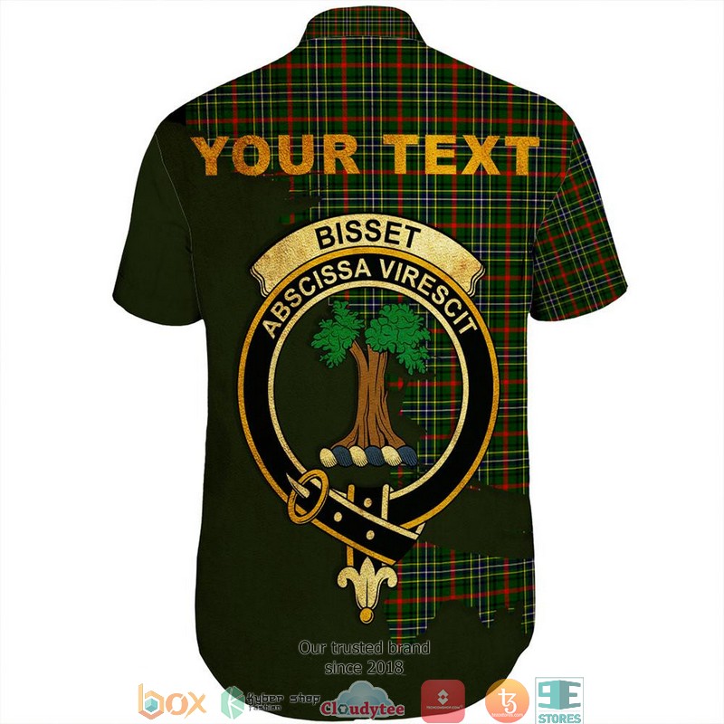 Bisset Tartan Crest Personalized Short Sleeve Hawaiian Shirt 3 Bisset Tartan Crest Personalized Short Sleeve Hawaiian Shirt 1 2