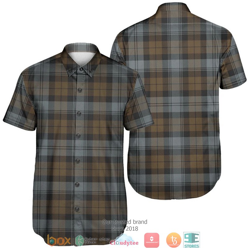 BlackWatch Weathered Tartan Short Sleeve Hawaiian Shirt 3 BlackWatch Weathered Tartan Short Sleeve Hawaiian Shirt