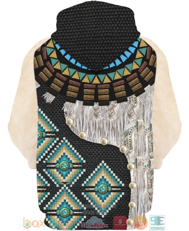 Black Pattern Native American 3D Shirt Hoodie 1