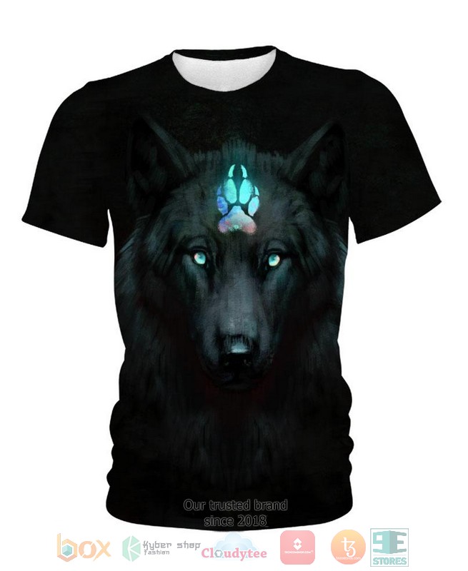 HOT Black Wolf Blue Claw All Over Printed 3D Shirt, Hoodie 8 Black Wolf Blue Claw 3D Shirt Hoodie 1 2 3 4 5 6 7