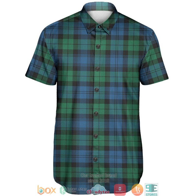 Blackwatch Ancient Tartan Short Sleeve Hawaiian Shirt 2 Blackwatch Ancient Tartan Short Sleeve Hawaiian Shirt 1