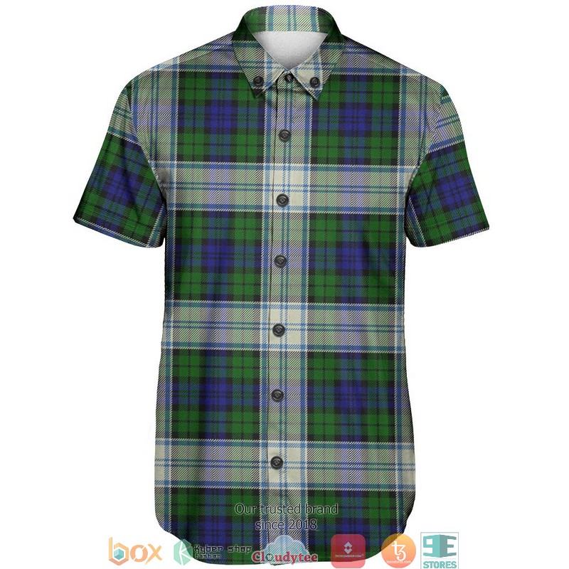 Blackwatch Dress Modern Tartan Short Sleeve Hawaiian Shirt 2 Blackwatch Dress Modern Tartan Short Sleeve Hawaiian Shirt 1