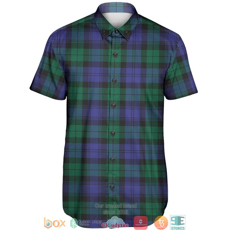 Blackwatch Modern Tartan Short Sleeve Hawaiian Shirt 2 Blackwatch Modern Tartan Short Sleeve Hawaiian Shirt 1
