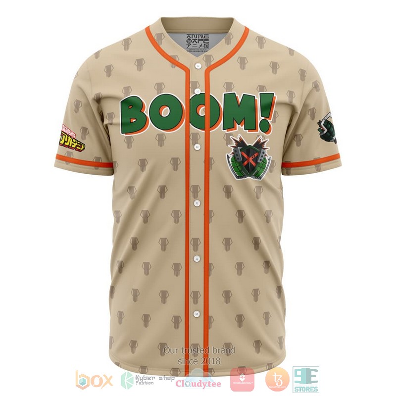 Blazing Bakugo My Hero Academia Baseball Jersey