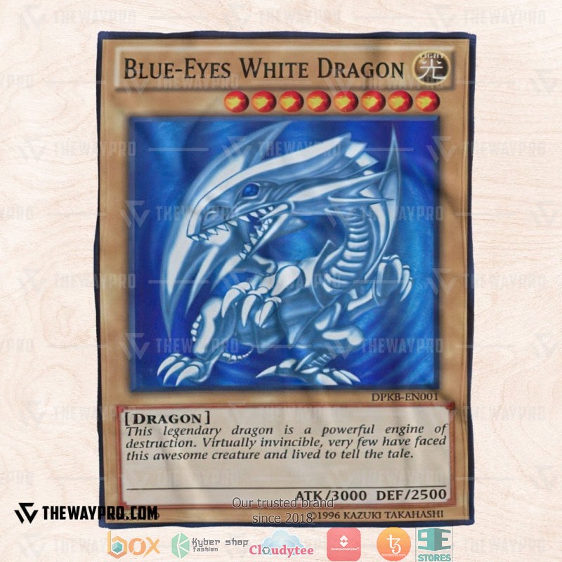 Blue Eyes White Dragon Card Soft Blanket 5 Blue Eyes White Dragon Card Soft Blanket 1 2 3 4