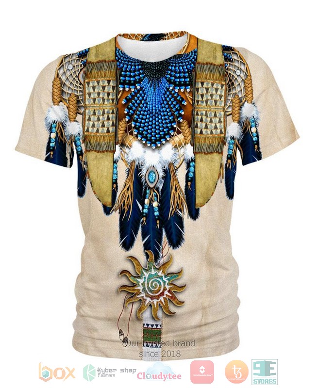 Blue Feather Pattern 3D Shirt Hoodie 1 2 3 4 5 6 7