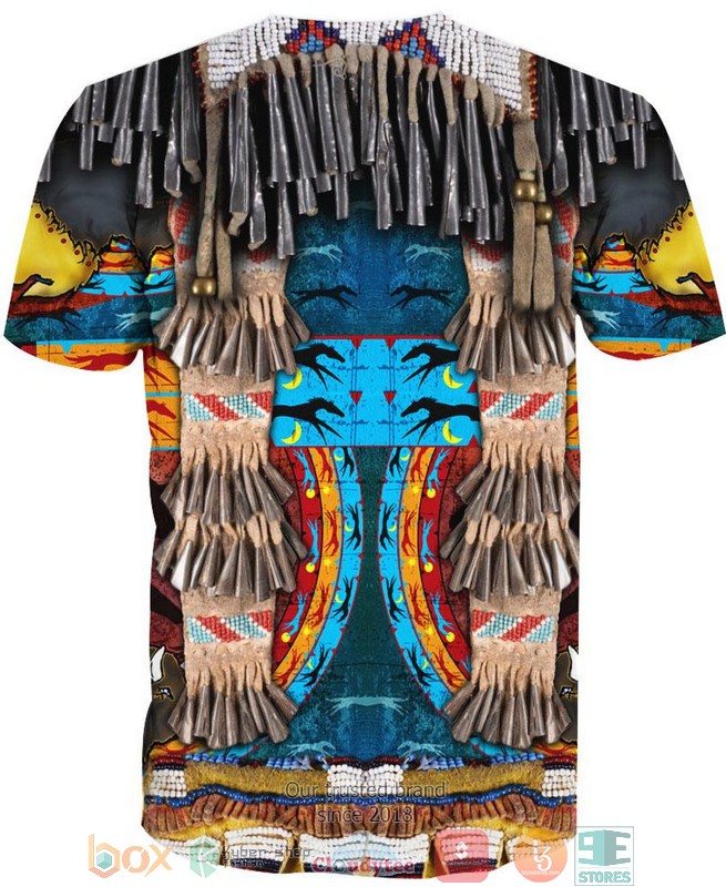 NEW Blue Native Motif All Over Printed 3D Shirt, Hoodie 7 Blue Native Motif 3D Shirt Hoodie 1 2 3 4 5 6