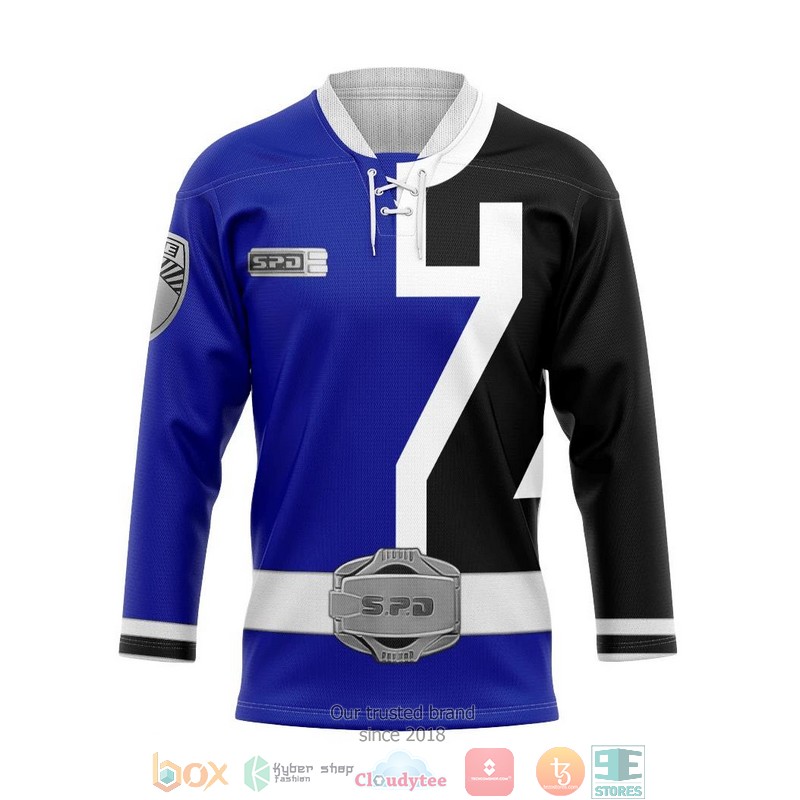 Blue Ranger S P D Hockey Jersey Shirt
