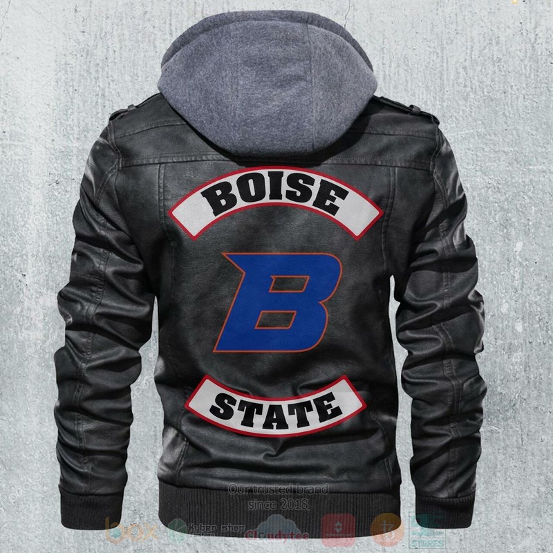 BEST NCAA Teams Boise State Broncos Motorcycles Rider Zipper Jacket Leather 1 Boise State Broncos NCAA Team Motorcycle Leather Jacket