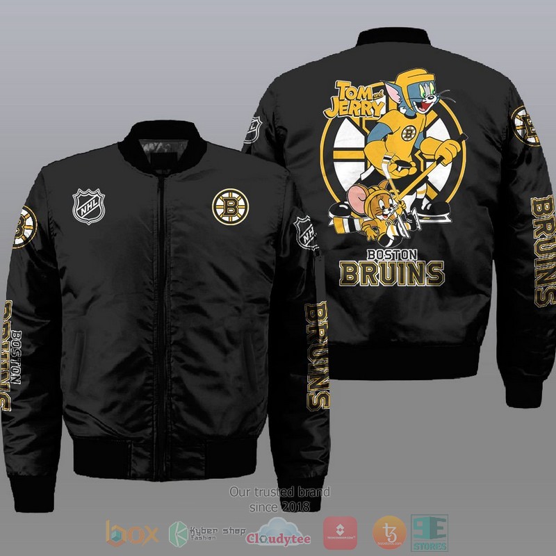 Boston Bruins NHL Tom And Jerry Bomber Jacket