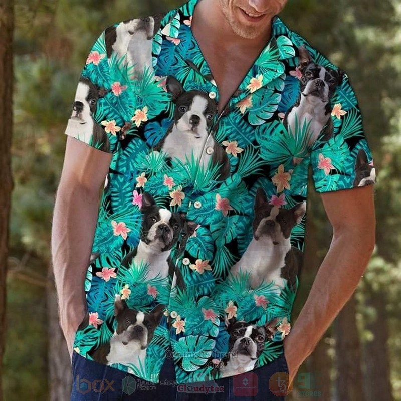 BEST Boston Terrier Dogs All Over Print Aloha Shirt 1 Boston Terrier Dogs Short Sleeve Hawaiian Shirt