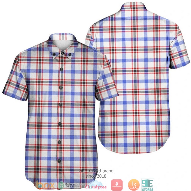 Boswell Modern Tartan Short Sleeve Hawaiian Shirt 7 Boswell Modern Tartan Short Sleeve Hawaiian Shirt