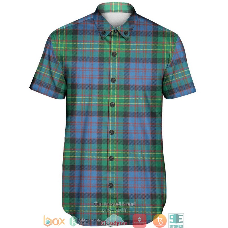 Bowie Ancient Tartan Short Sleeve Hawaiian Shirt 2 Bowie Ancient Tartan Short Sleeve Hawaiian Shirt 1