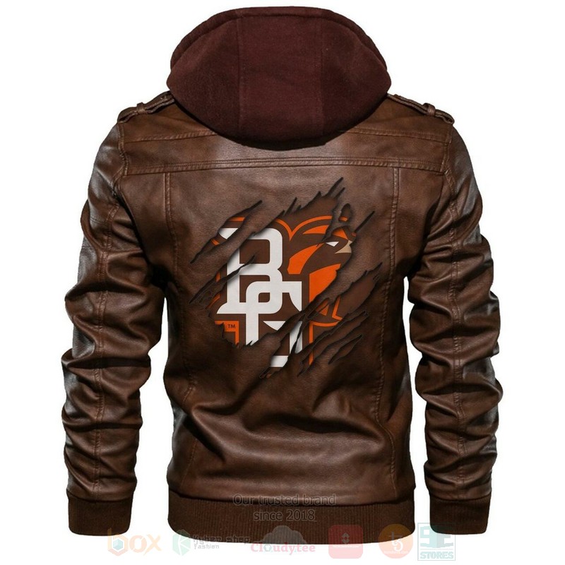Bowling Green St NCAA Browns Leather Jacket