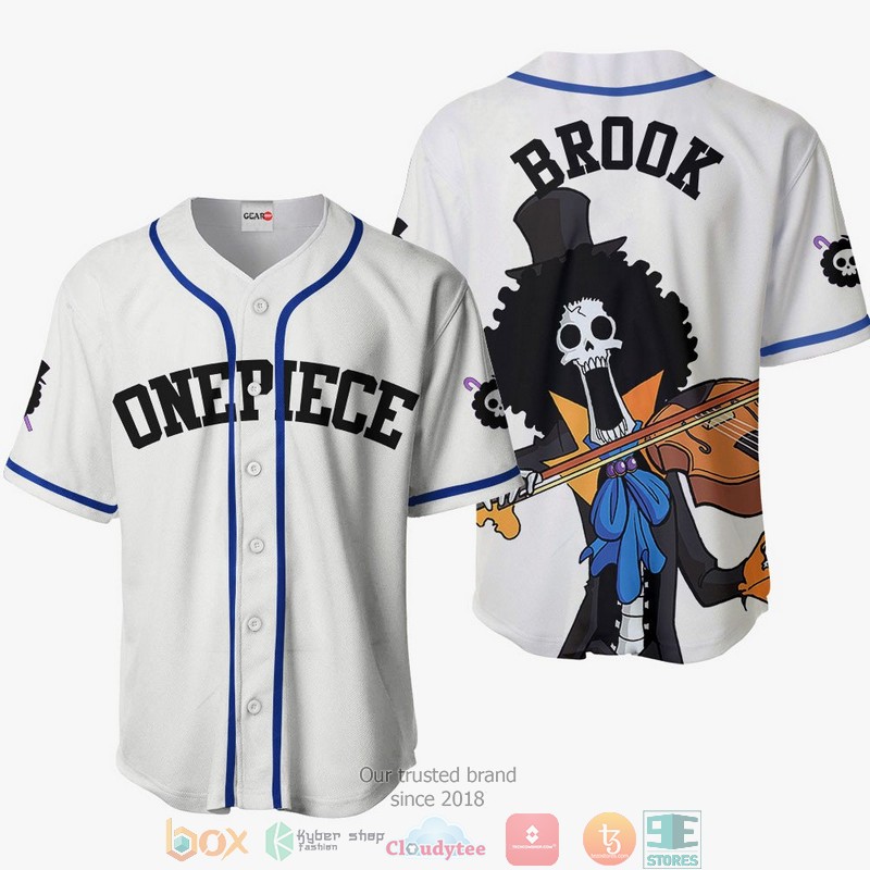 Brook One Piece for Otaku Baseball Jersey 1 Brook One Piece for Otaku Baseball Jersey