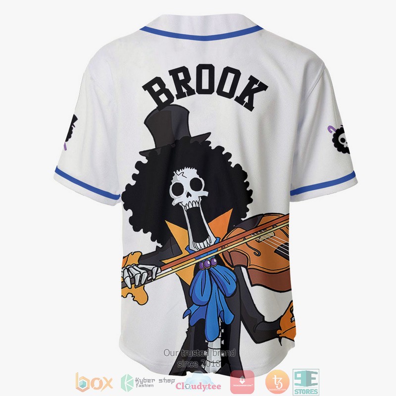 Brook One Piece for Otaku Baseball Jersey 3 Brook One Piece for Otaku Baseball Jersey 1 2