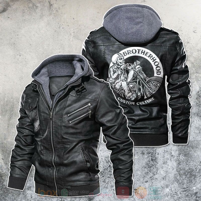 Brotherhood Custom Culture Motorcycle Leather Jacket