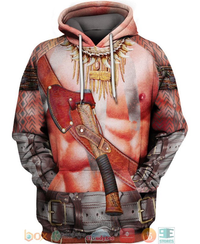 Brown Choker Native American 3D Shirt Hoodie