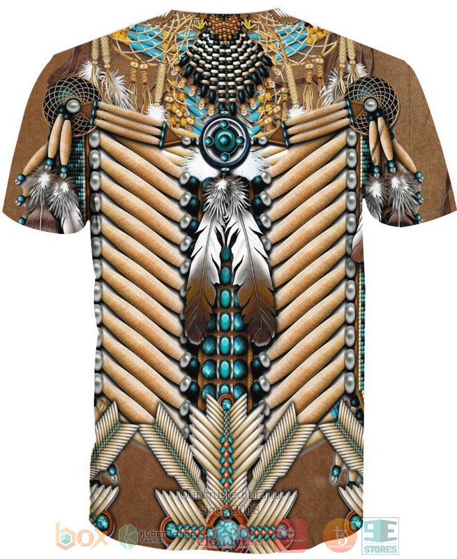 Brown White Bead Feather 3D Shirt Hoodie 1 2 3 4 5 6 7