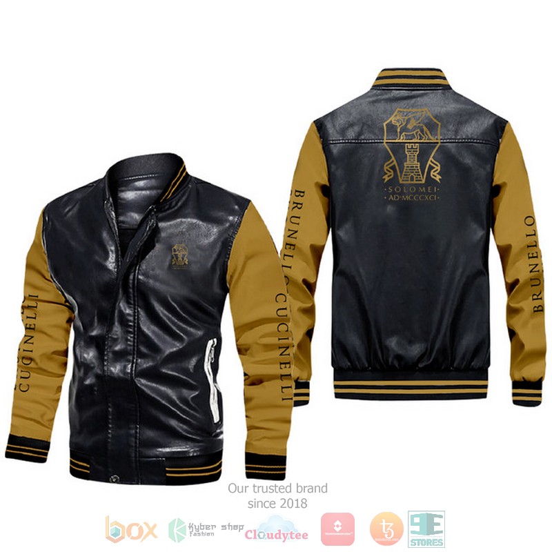 Brunello Cucinelli Leather bomber jacket