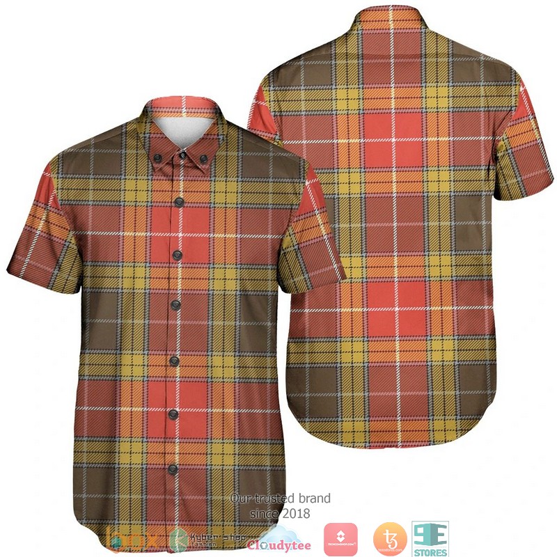 Buchanan Old Set Tartan Short Sleeve Hawaiian Shirt