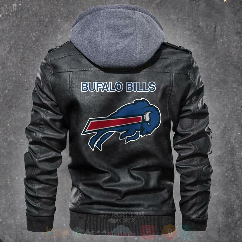 BEST Buffalo Bills NFL Champions Zipper Jacket Leather 4 Buffalo Bills Football NFL Footballs Leather Jacket