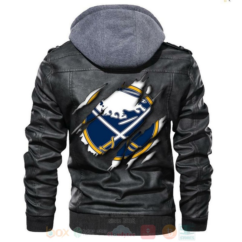 Buffalo Sabres NHL Sons of Anarchy Black Motorcycle Leather Jacket