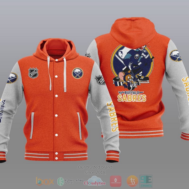 Buffalo Sabres NHL Tom And Jerry Baseball Hoodie Jacket 1 2 3 4 5