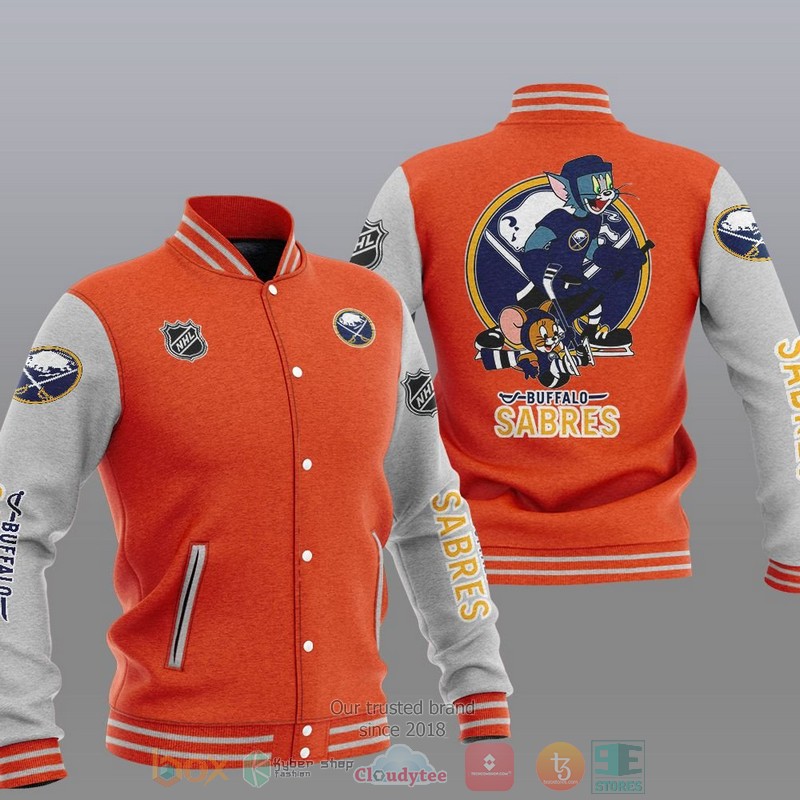Buffalo Sabres NHL Tom And Jerry Baseball Jacket 1 2 3 4 5