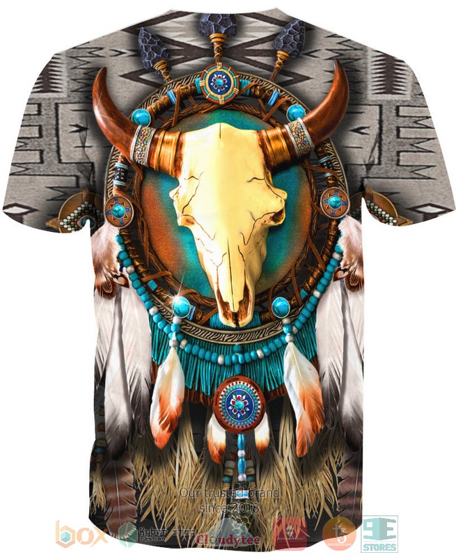 HOT Buffalo Skull Native pattern All Over Printed 3D Shirt, Hoodie 8 Buffalo Skull Native pattern 3D Shirt Hoodie 1 2 3 4 5 6 7