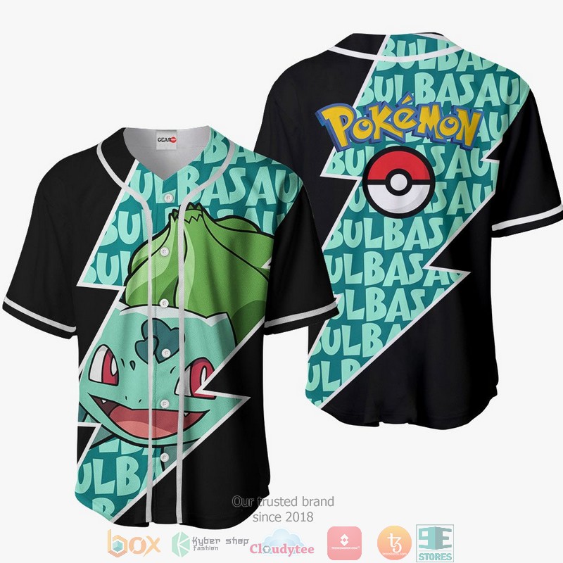 Bulbasaur Pokemon Baseball Jersey Shirt 1 Bulbasaur Pokemon Baseball Jersey Shirt