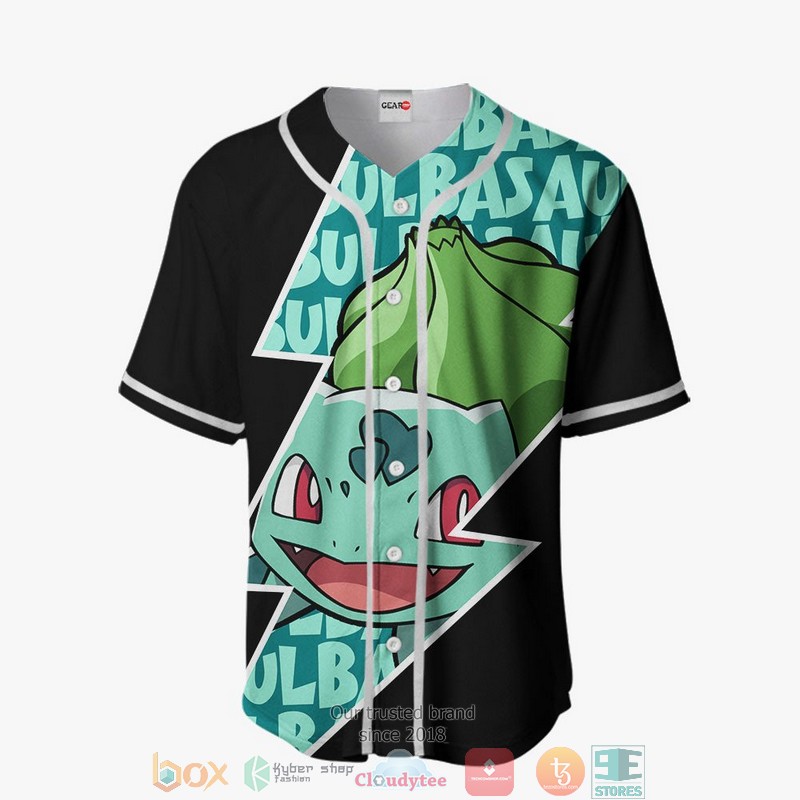 Bulbasaur Pokemon Baseball Jersey Shirt 2 Bulbasaur Pokemon Baseball Jersey Shirt 1