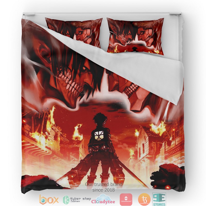 Burning Attack On Titan Bedding Set
