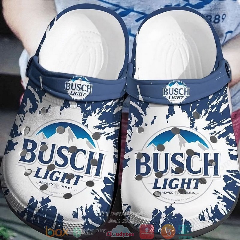 Busch Light beer Navy Drinking Crocband Clog Shoes 1 Busch Light beer Navy Drinking Crocband Clog Shoes