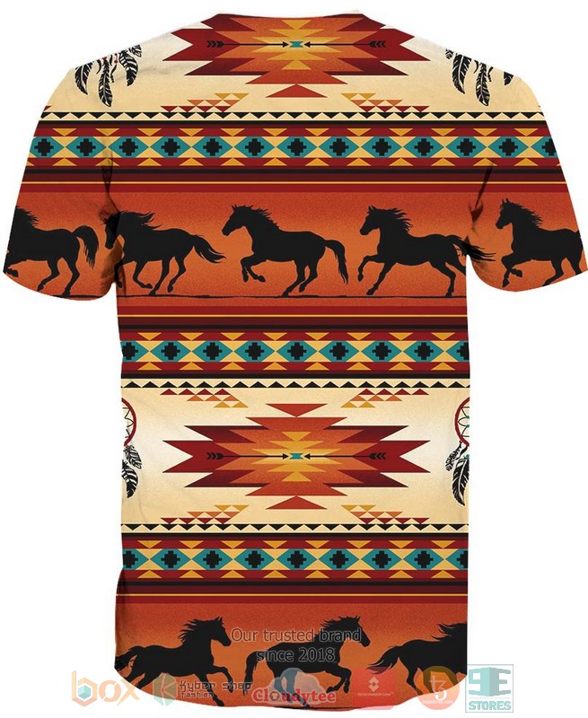 HOT Native Horse Pattern All Over Printed 3D Shirt, Hoodie 6 Native Horse Pattern 3D Shirt Hoodie 1 2 3 4 5