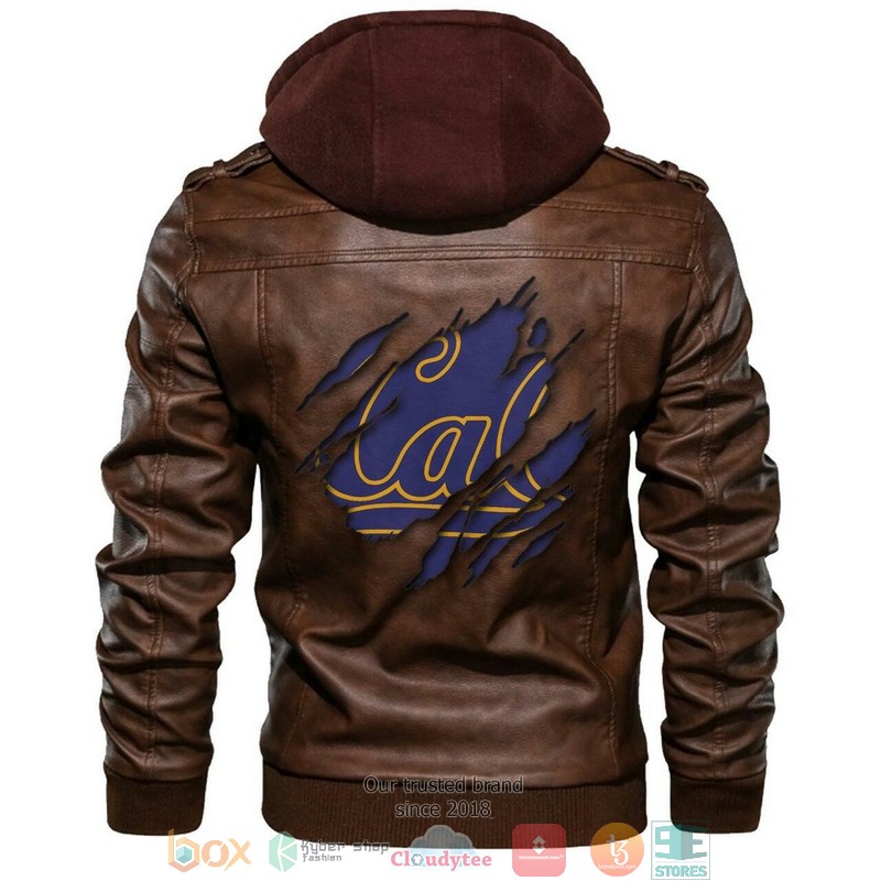 California Golden Bears NCAA Brown Leather Jacket
