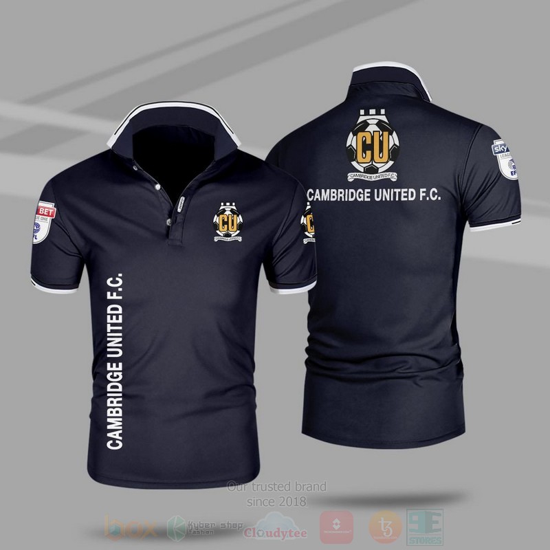 BEST Cambridge United FC Premium 3D Polo Shirt 5 Cambridge United FC Premium Polo Shirt 1 2 3 4