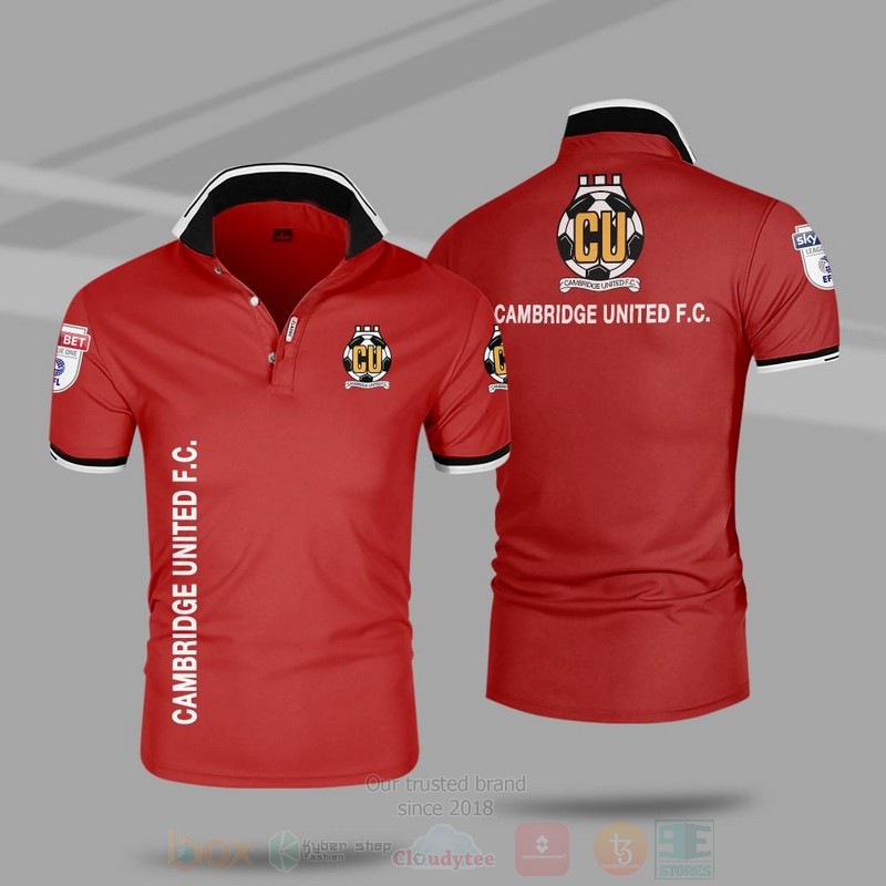 BEST Cambridge United FC Premium 3D Polo Shirt 6 Cambridge United FC Premium Polo Shirt 1 2 3 4 5